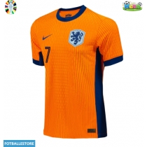 Nederland Xavi Simons #7 Hjemmedrakt EM 2024 Kortermet